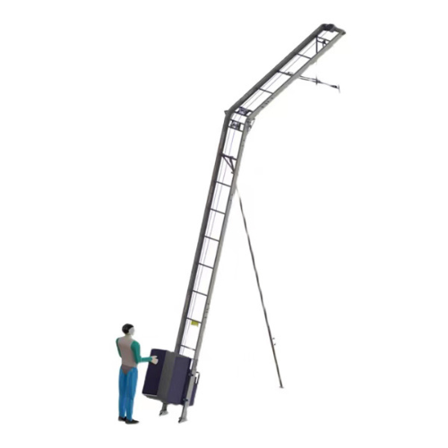 Hoist Ladder for Roofing Construction